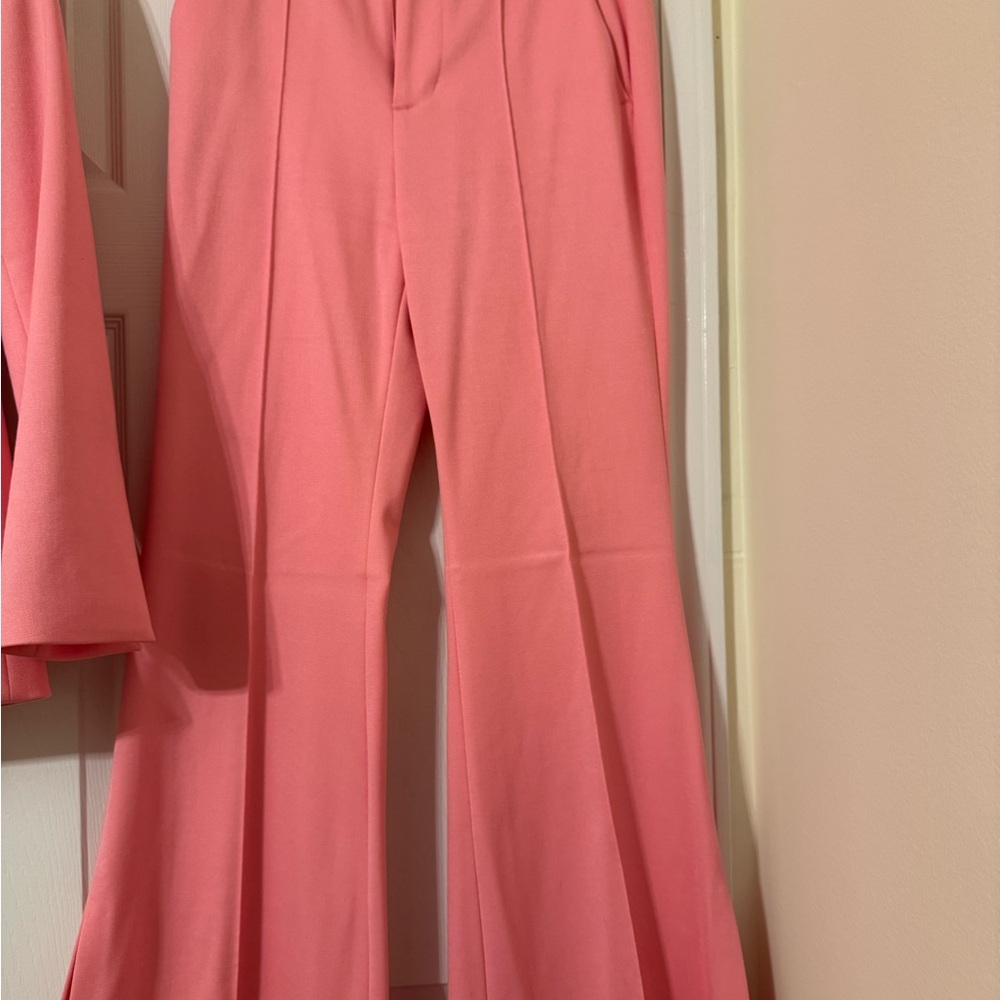 Alice + Olivia Pink Flare Pants